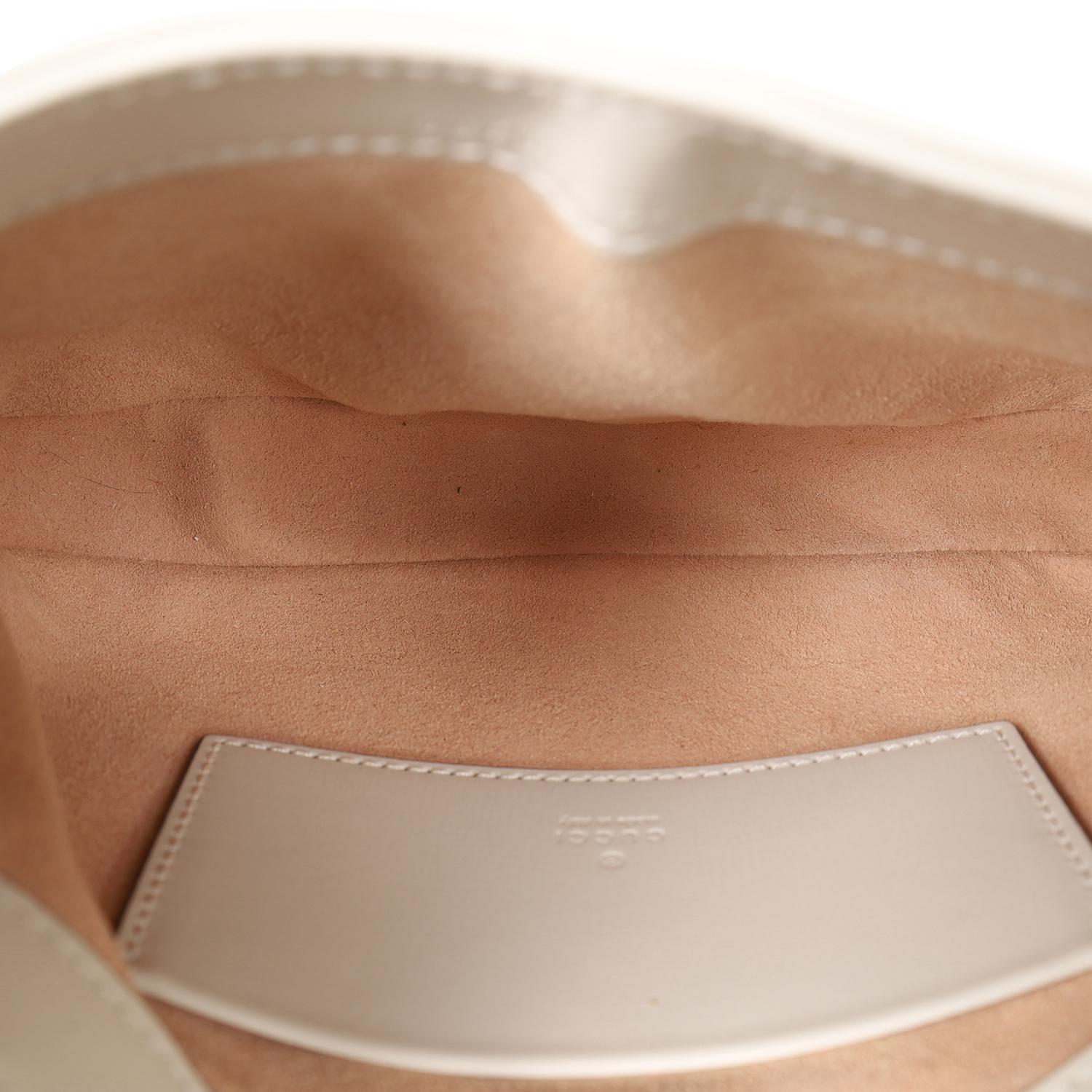 Gucci Abordado Dyana Lux Piel de Becerro Mini Jackie 1961 Hobo Blanco Místico 8