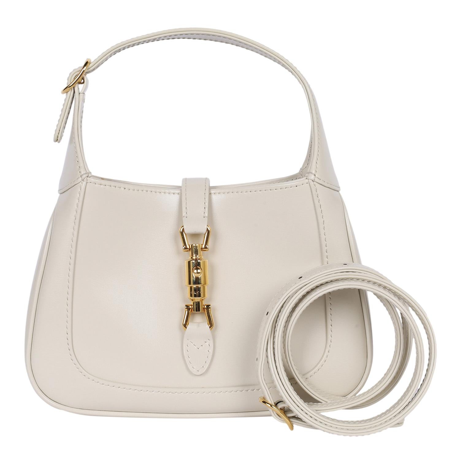 Gucci Abordado Dyana Lux Piel de Becerro Mini Jackie 1961 Hobo Blanco Místico en Nuevo Estado en Salt Lake Cty, UT