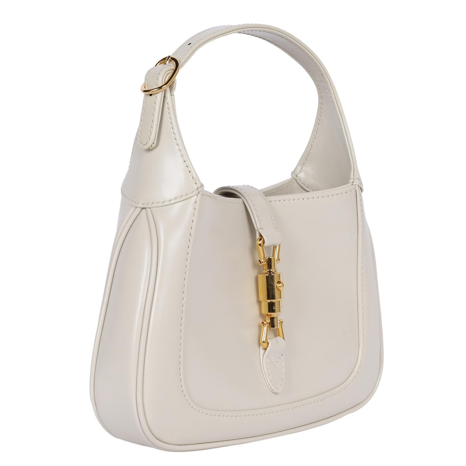 Gucci Abordado Dyana Lux Piel de Becerro Mini Jackie 1961 Hobo Blanco Místico 1