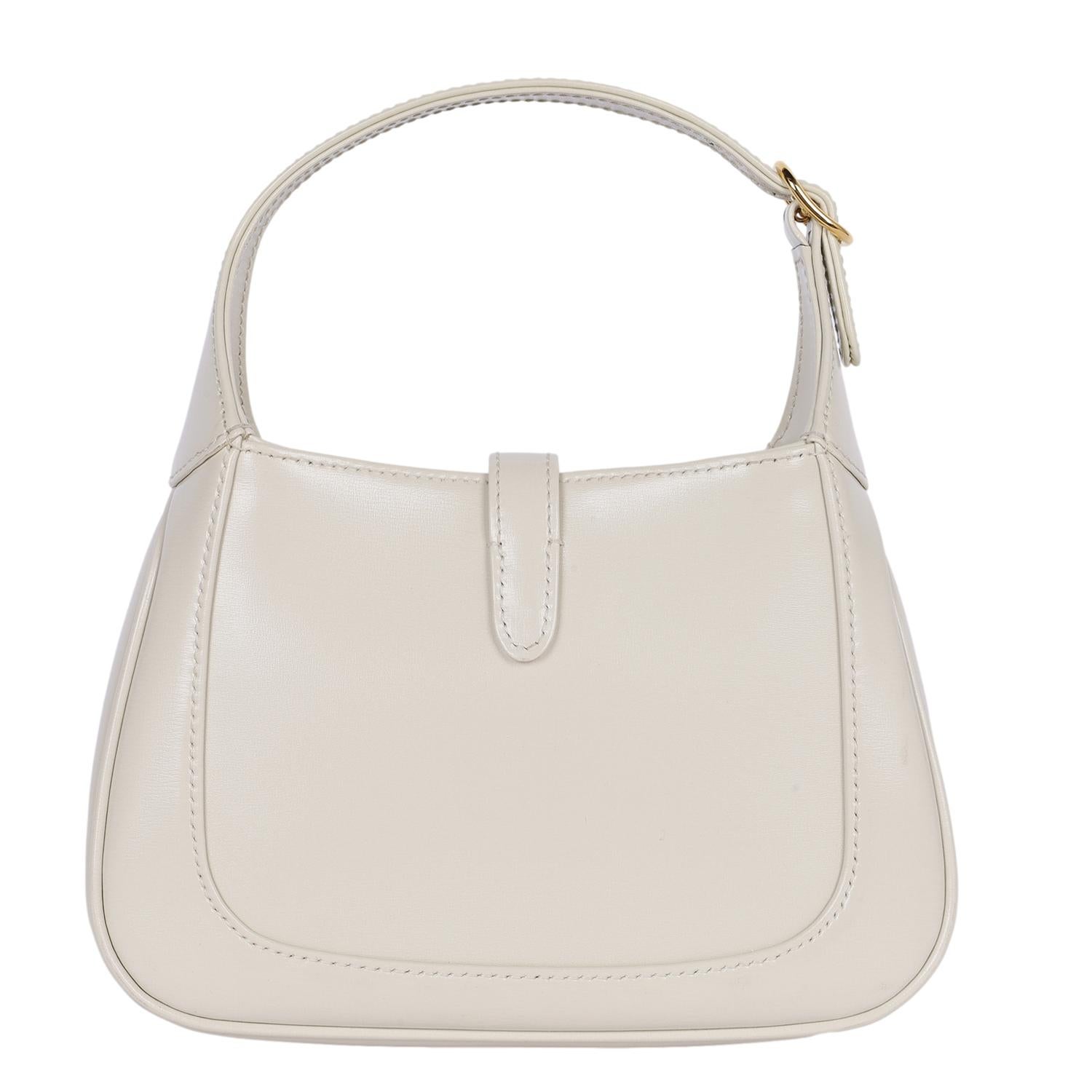 Gucci Abordado Dyana Lux Piel de Becerro Mini Jackie 1961 Hobo Blanco Místico 3