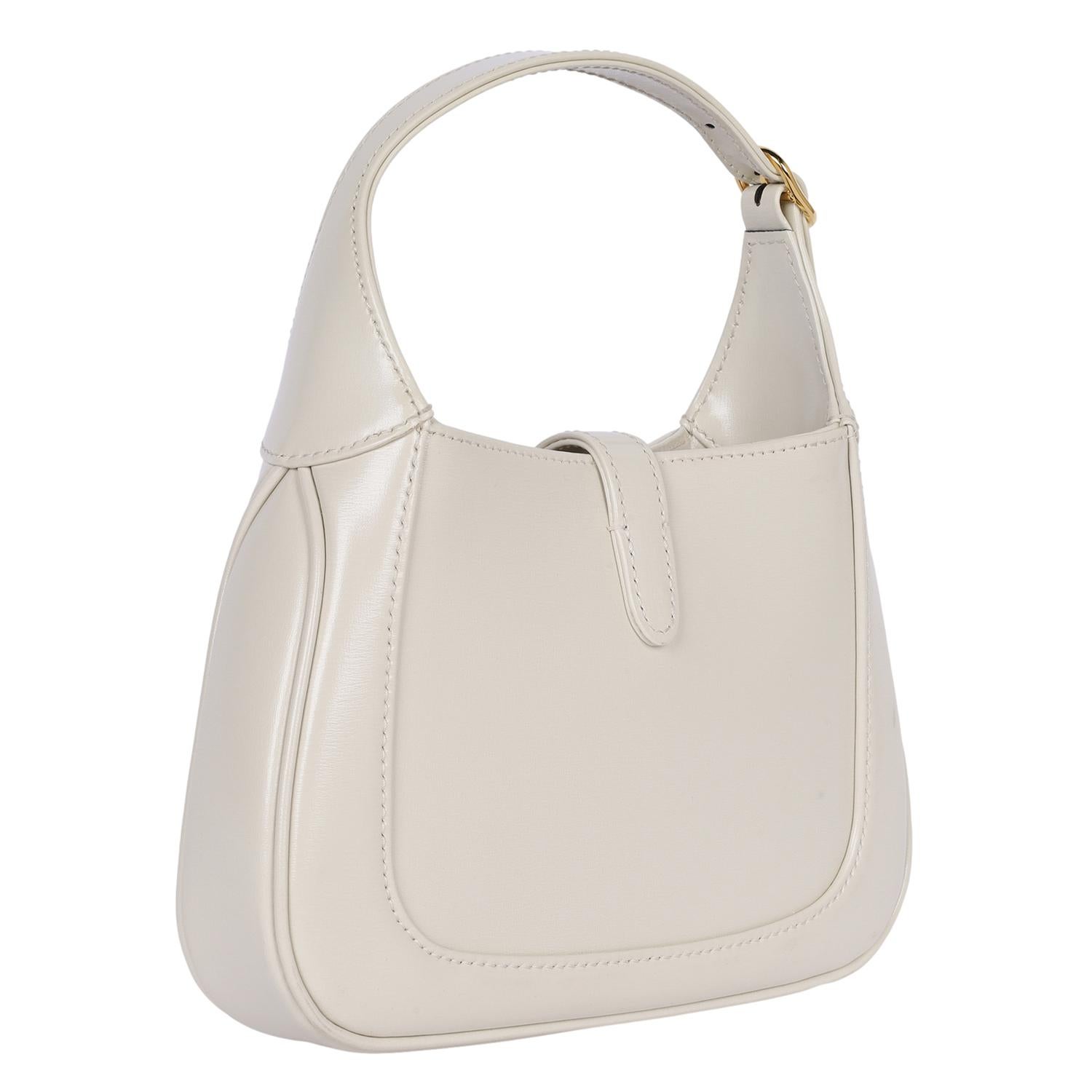 Gucci Abordado Dyana Lux Piel de Becerro Mini Jackie 1961 Hobo Blanco Místico 4