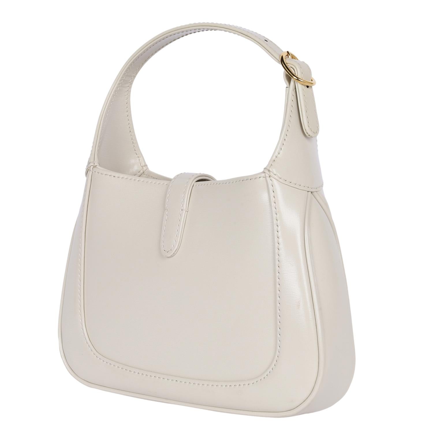 Gucci Abordado Dyana Lux Piel de Becerro Mini Jackie 1961 Hobo Blanco Místico 5