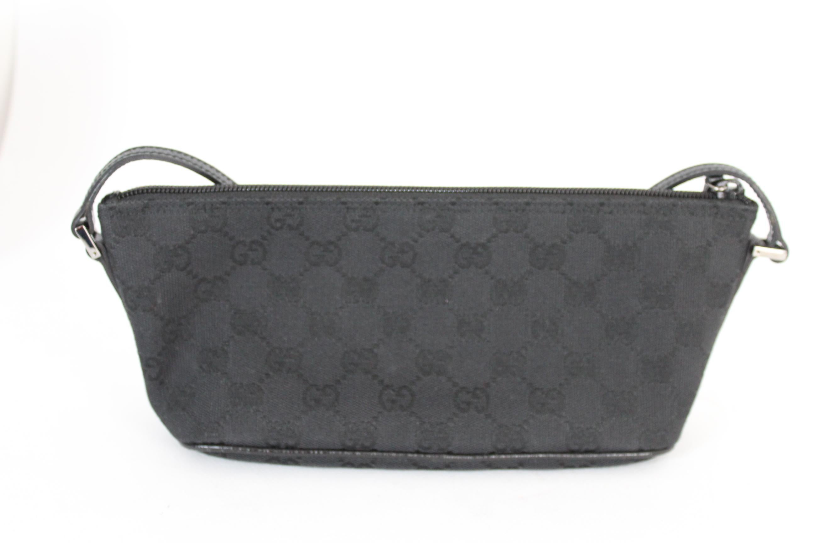 Gucci Boat Black Monogram Clutch Evening Bag 2000s Canvas and Leather at  1stDibs