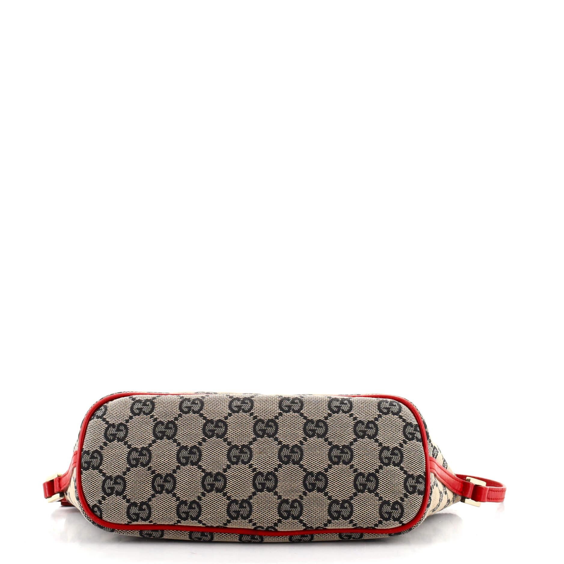 Black Gucci Boat Pochette GG Canvas Small