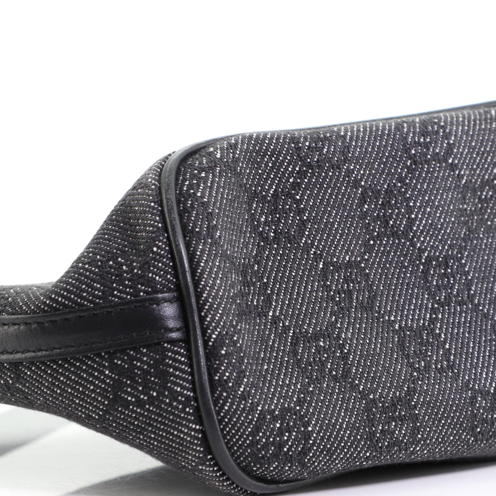 Black Gucci Boat Pochette GG Denim Small
