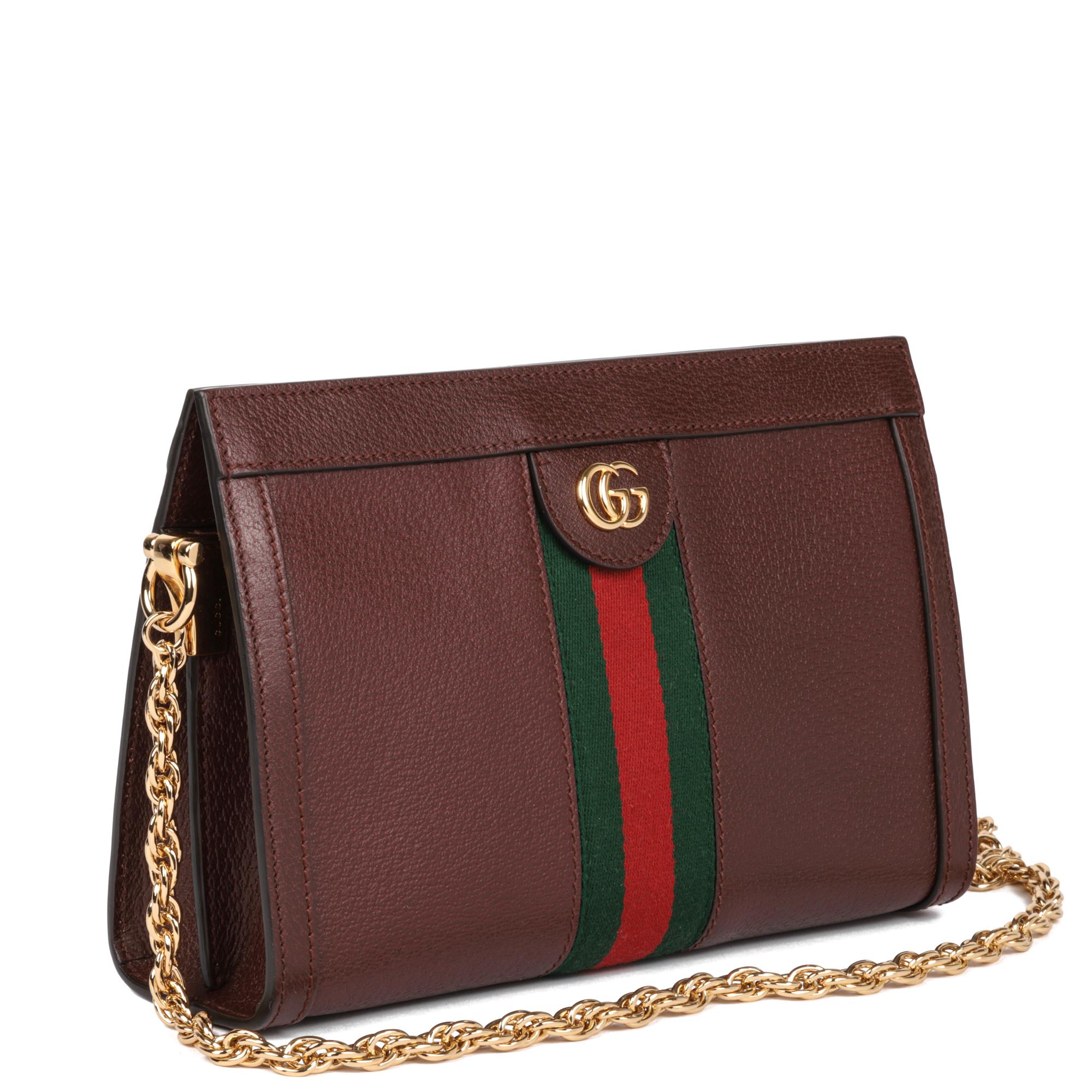 GUCCI
Bordeaux Calfskin Leather & GG Web Small Ophidia Shoulder Bag

Xupes Reference: HB5096
Serial Number: 503377 520981
Age (Circa): 2019
Accompanied By: Gucci Dust Bag, Care Booklet
Authenticity Details: Date Stamp (Made in Italy)
Gender: