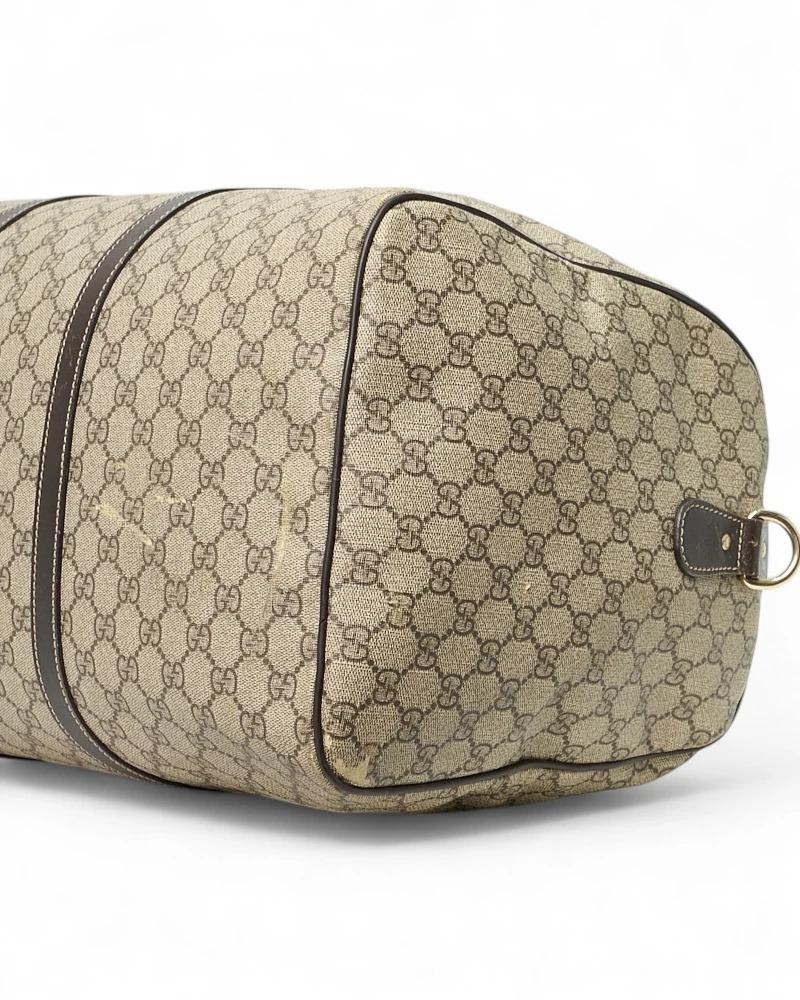 Gucci Borsone 45 Bandouliere GG Supreme Marrone im Angebot 11