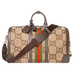 Gucci Borsone Large Canvas GG Jumbo Marrone