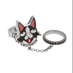 Gucci Bosco
Orso Sterling Silber Spinell Double Cocktail Ring Sz 6 1/4