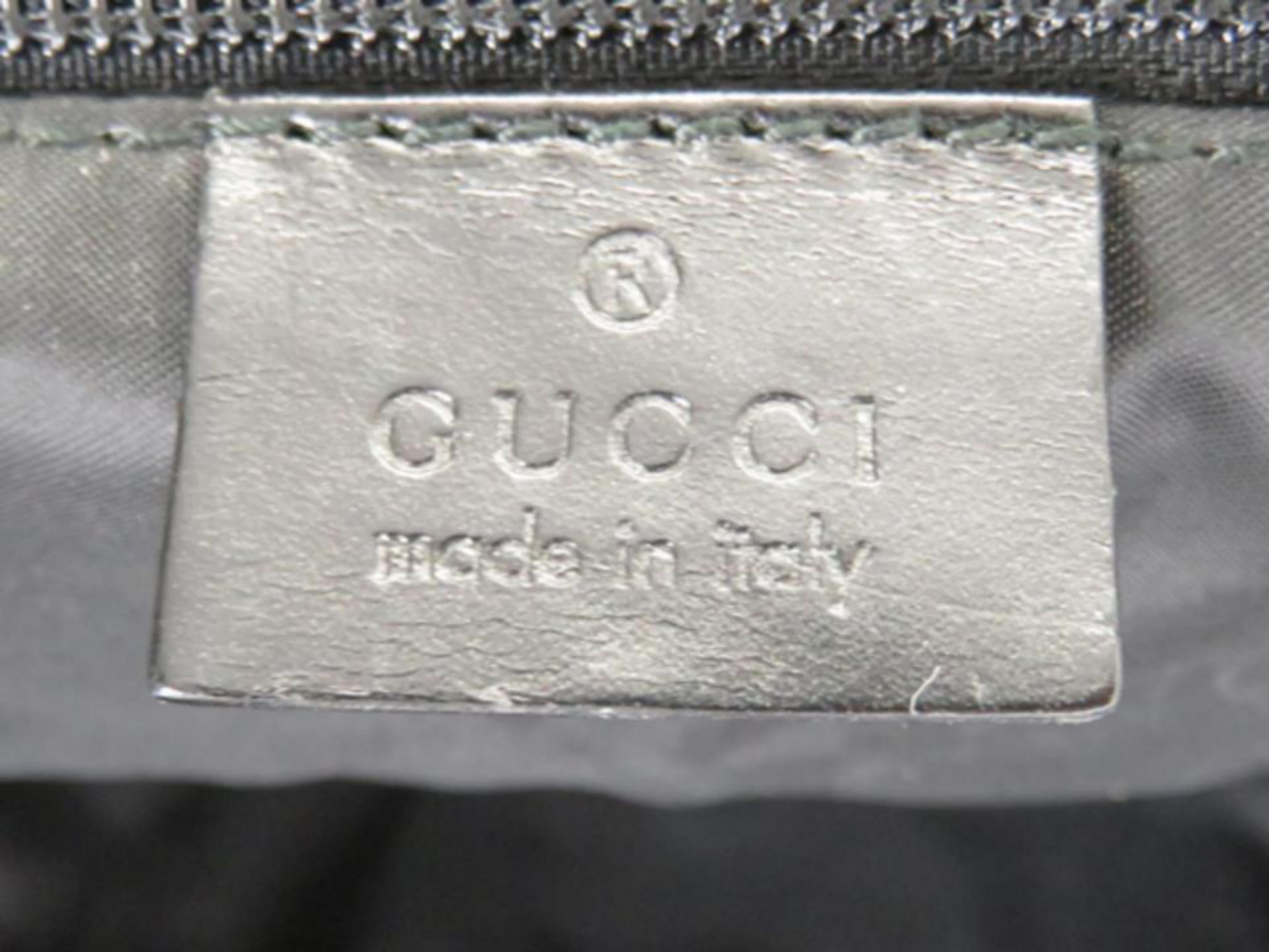 Gucci Boston 2way Duffle 226369 Black Nylon X Leather Weekend/Travel Bag In Good Condition For Sale In Forest Hills, NY