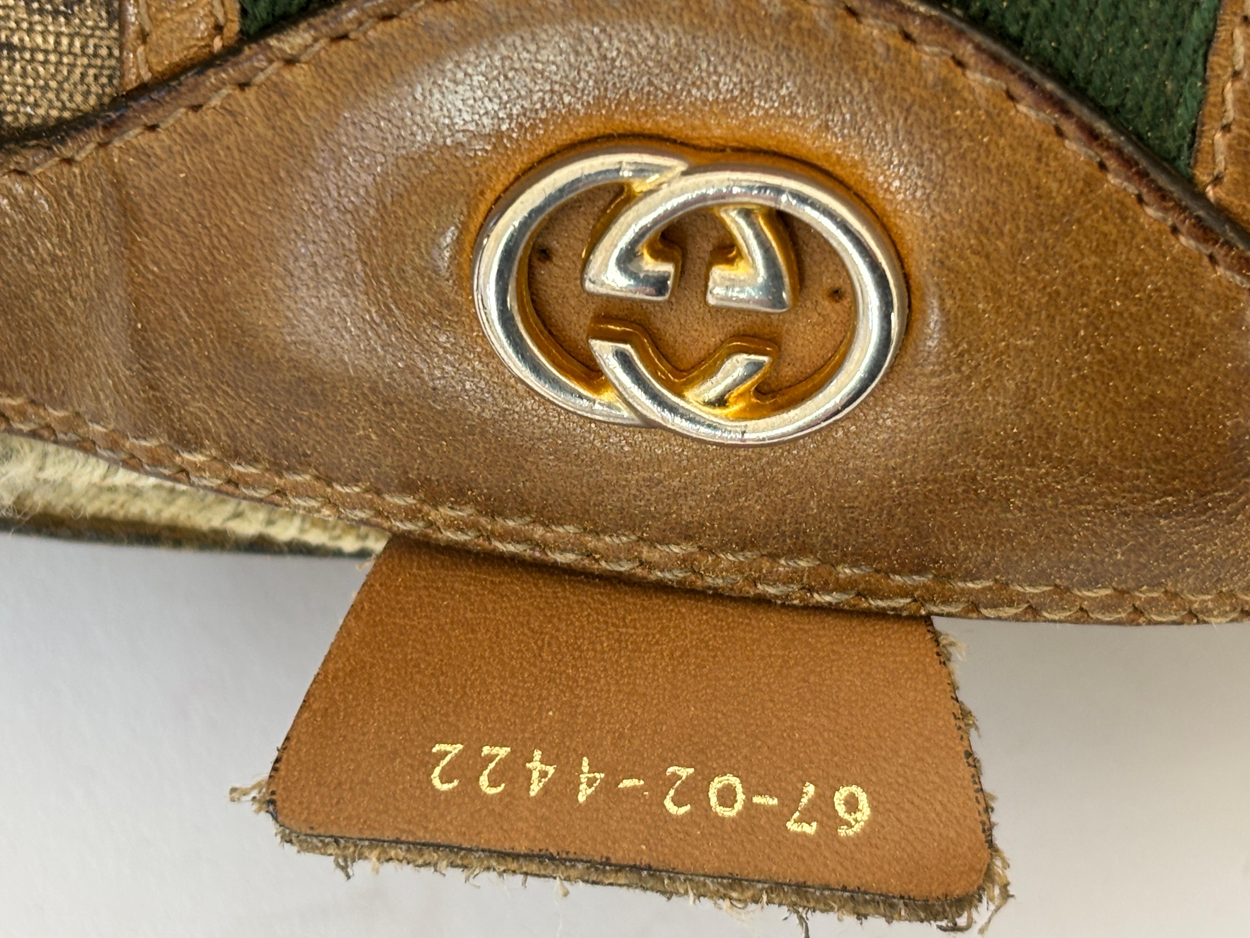 GUCCI Boston Bag Web GG Supreme Monogram Vintage Gucci 1970s For Sale 5