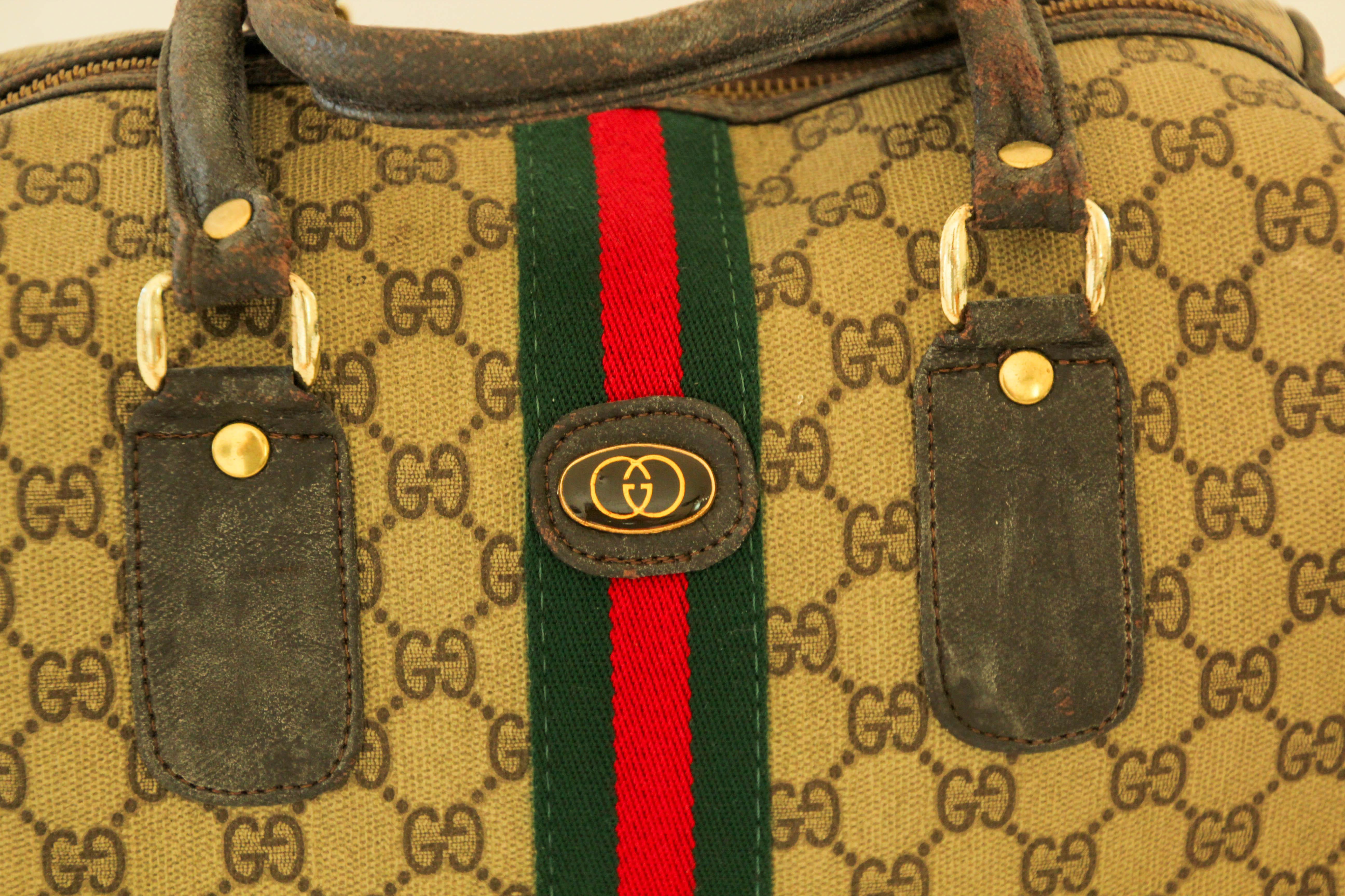 GUCCI Ophidia Boston Bag Web GG Supreme Monogram Vintage Gucci 1970s 7