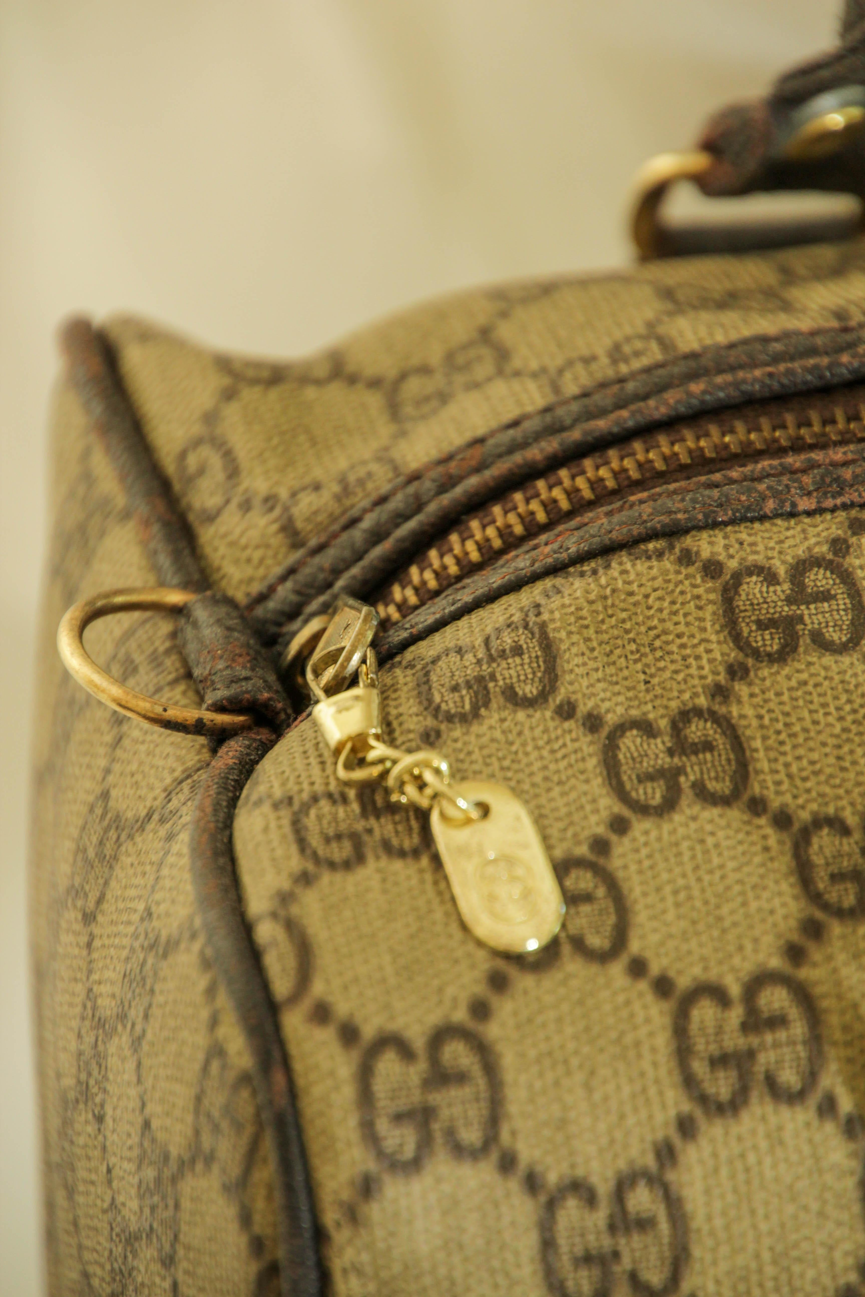 GUCCI Ophidia Boston Bag Web GG Supreme Monogram Vintage Gucci 1970s 9