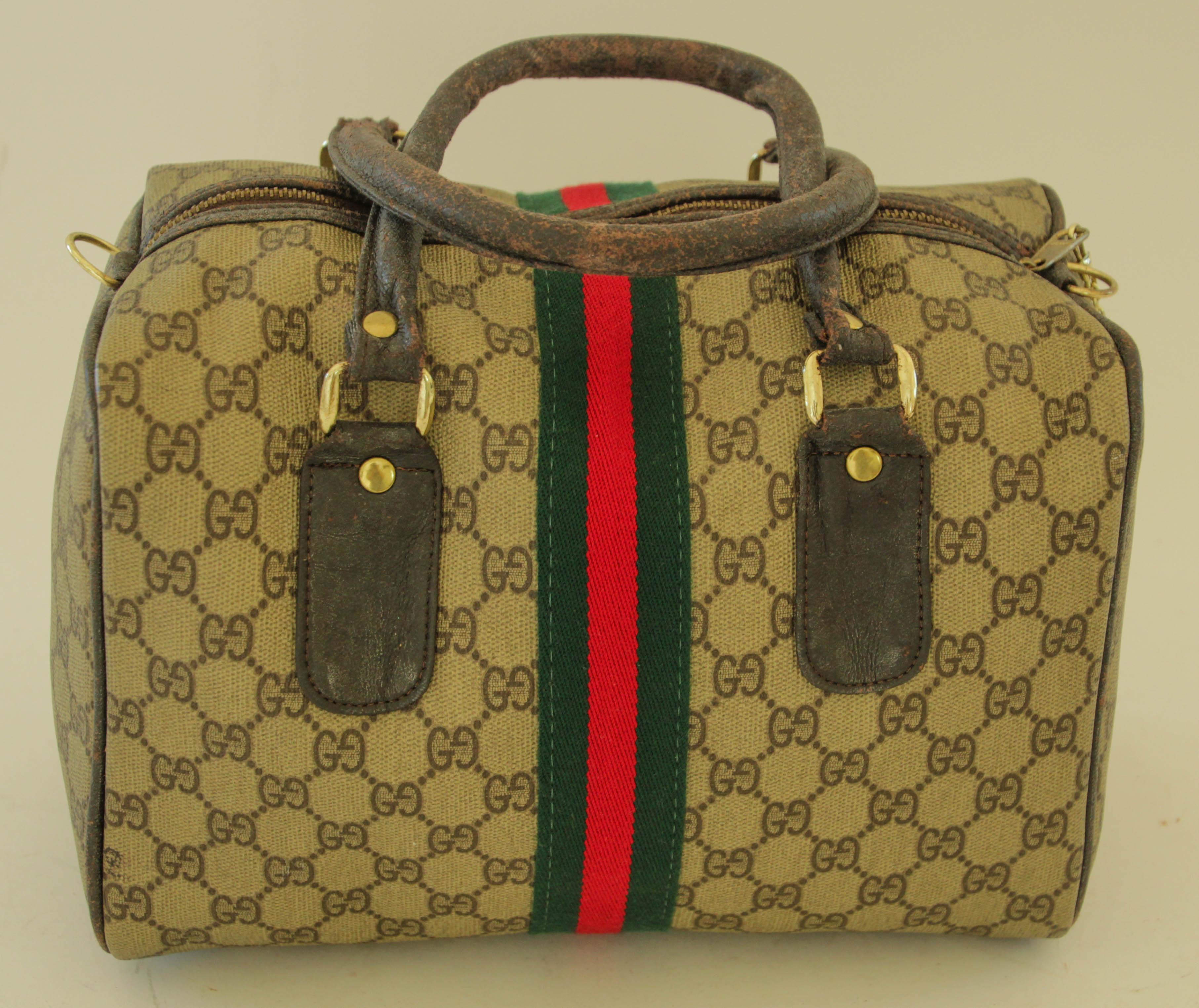 Women's or Men's GUCCI Ophidia Boston Bag Web GG Supreme Monogram Vintage Gucci 1970s