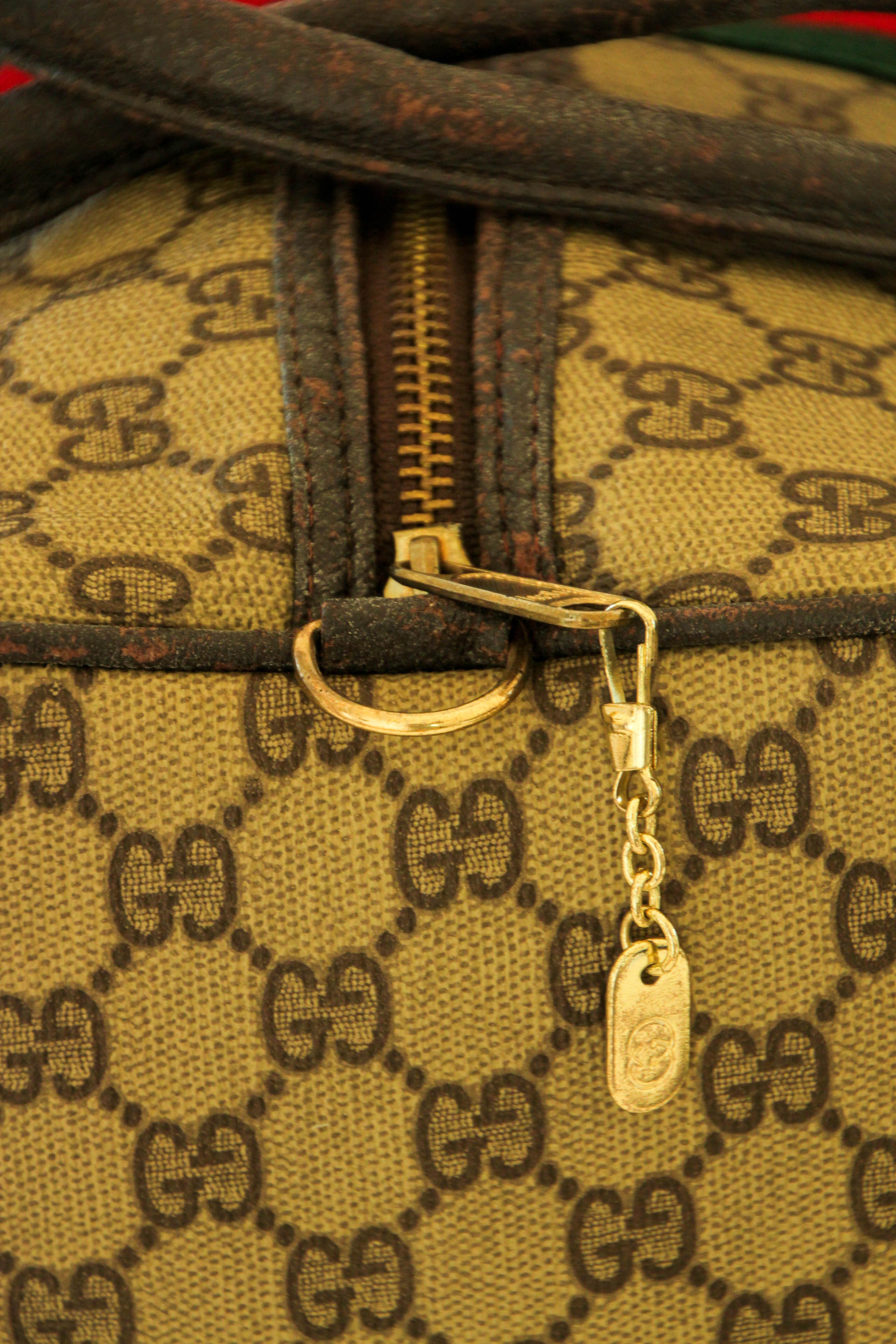 GUCCI Ophidia Boston Bag Web GG Supreme Monogram Vintage Gucci 1970s 1
