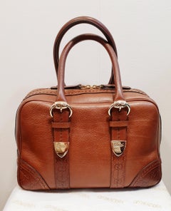 Gucci  Boston Brown Leather Shoulder Bag