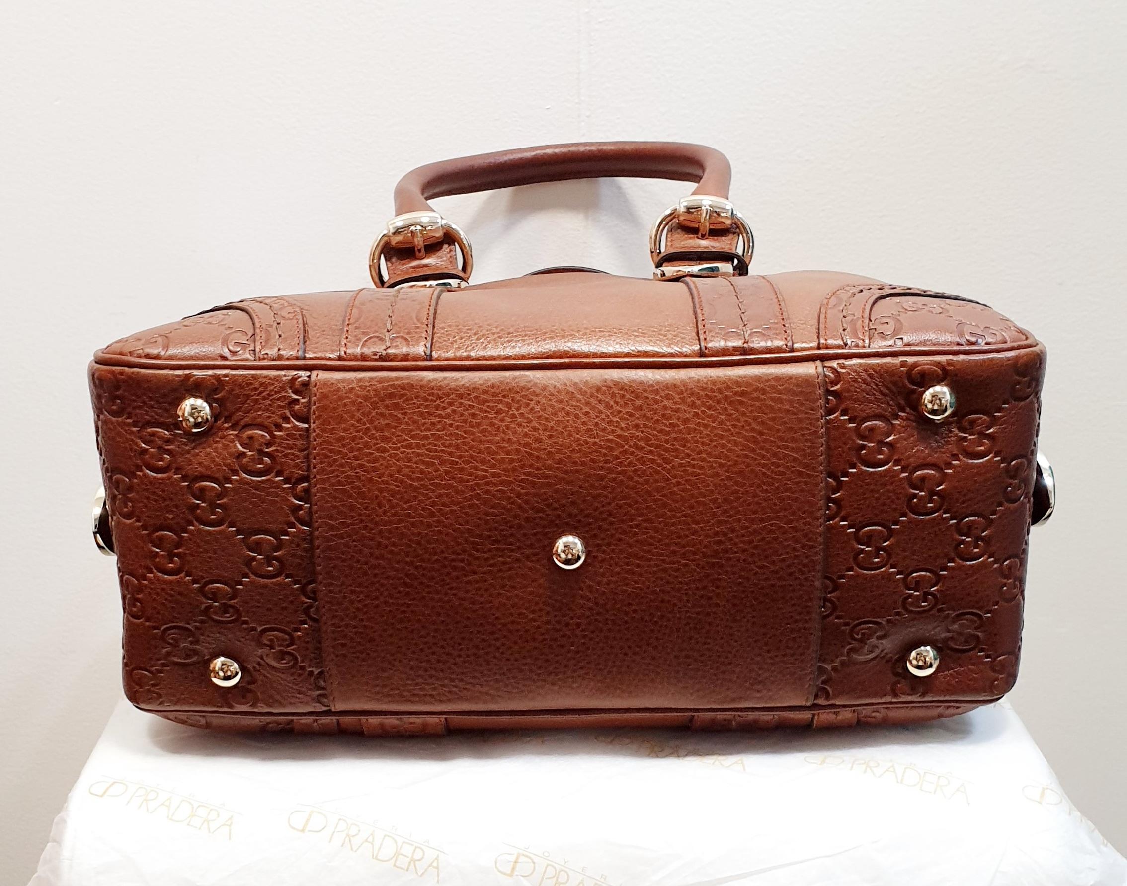 gucci leather boston bag
