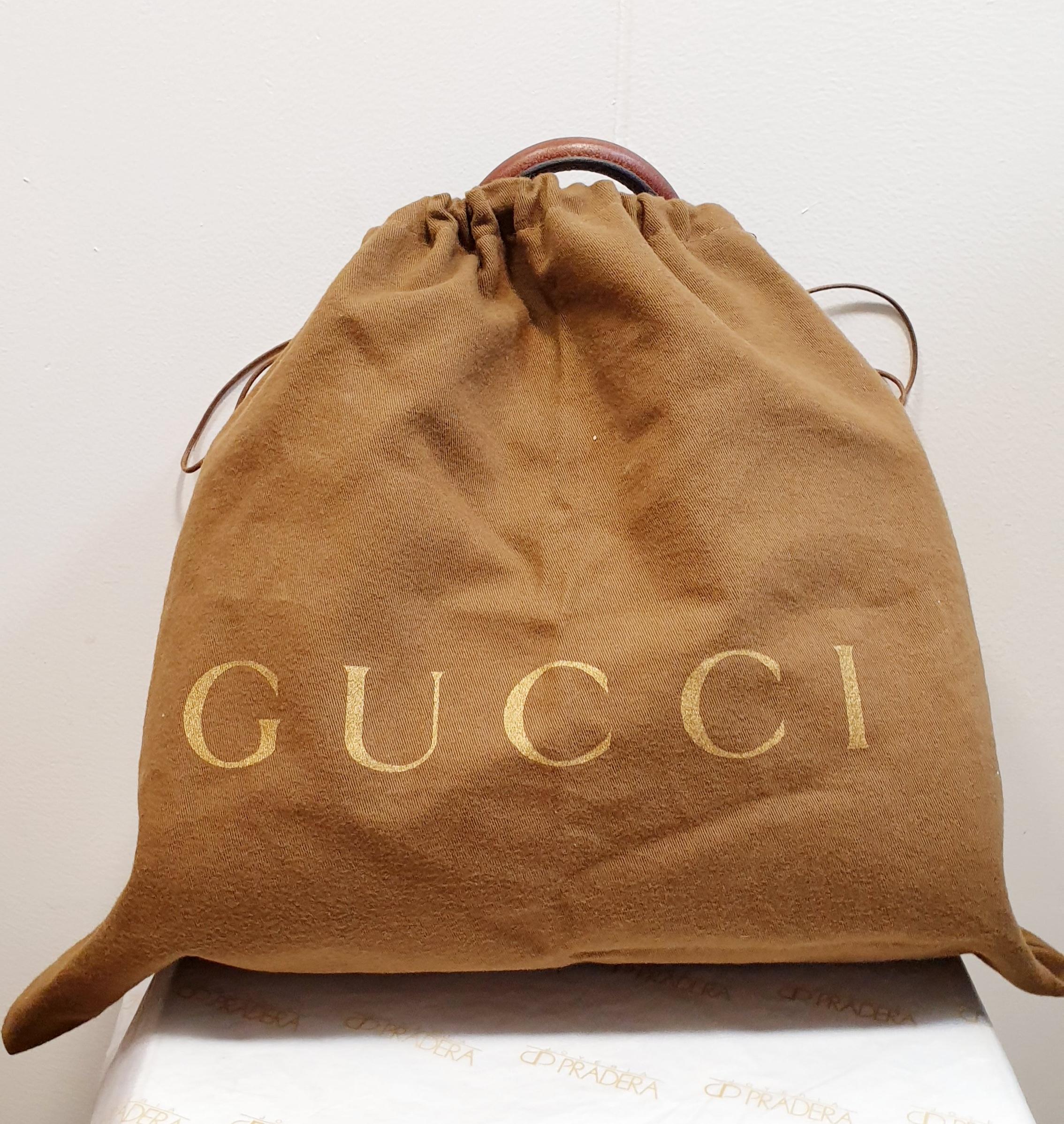 Women's Gucci  Boston Brown Leather Shoulder Bag