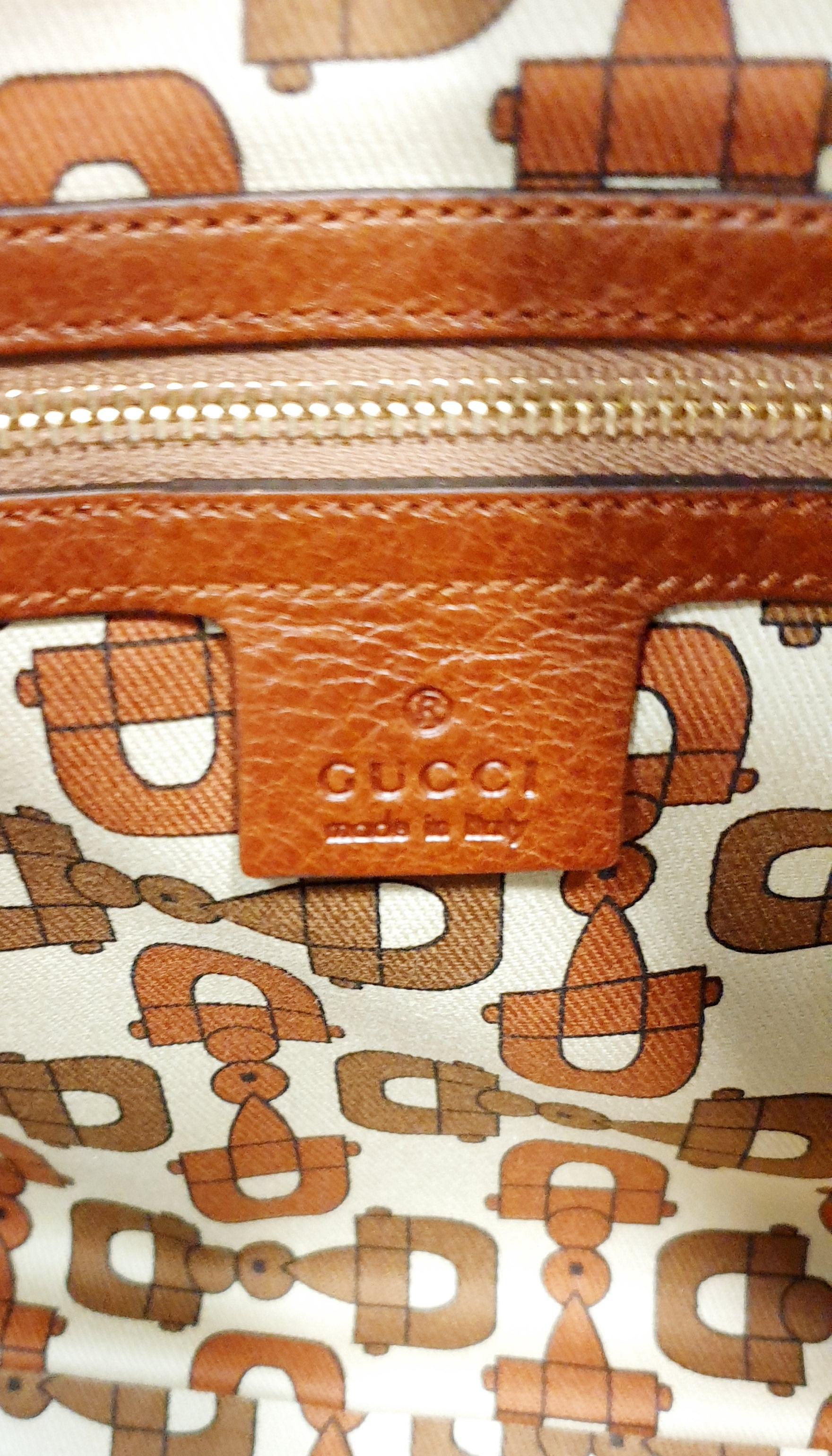 Gucci  Boston Brown Leather Shoulder Bag 3