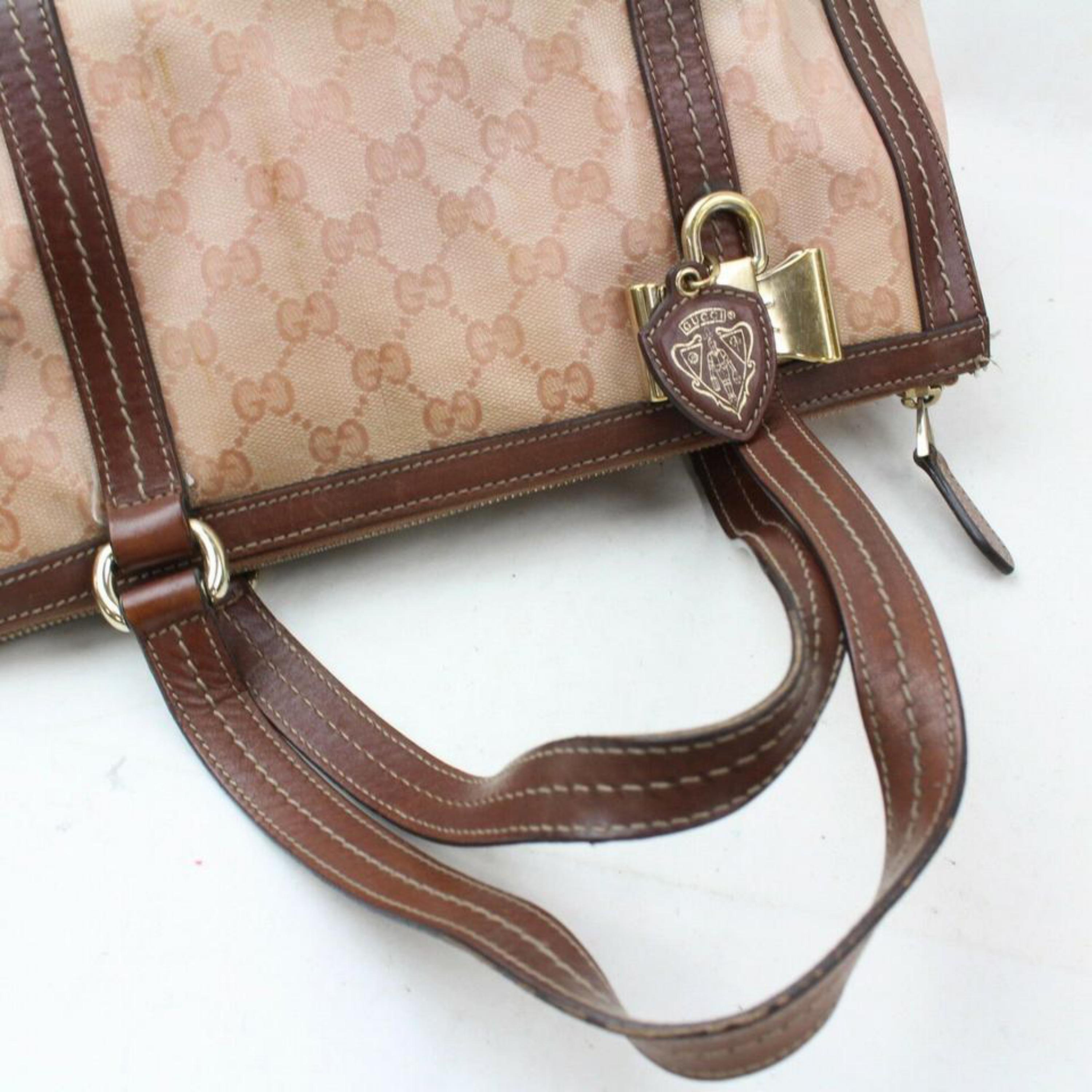 Women's Gucci Boston Crystal Monogram Gg 869991 Pink Coated Canvas Shoulder Bag For Sale