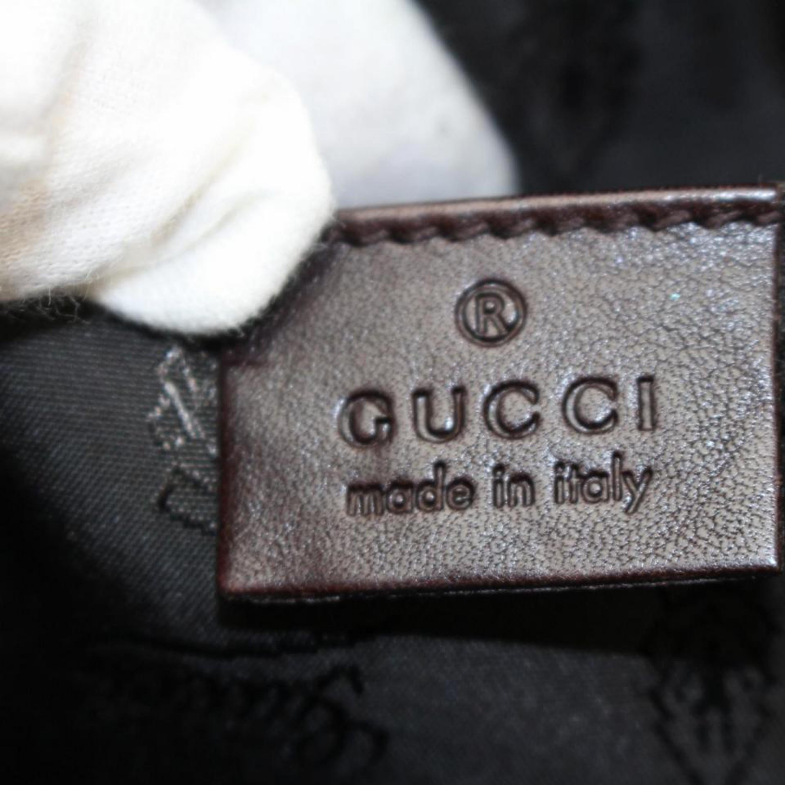 Gucci Boston Crystallized Monogram Duchessa 868367 Brown Coated Canvas Satchel For Sale 7
