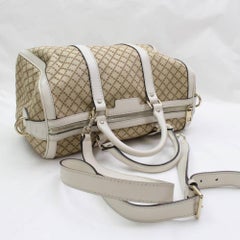 Gucci Boston Diamante Web Medium Joy W/ Long Strap 867408 Beige Canvas Satchel