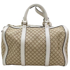 Gucci Boston Diamante Web Medium Joy W/ Long Strap 867408 Beige Canvas Satchel