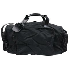 Vintage Gucci Boston Extra Large Duffle 70cm 870105 Black Nylon Weekend/Travel Bag