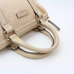Gucci Boston Guccissima Small Joy 868422 Beige Leather Satchel