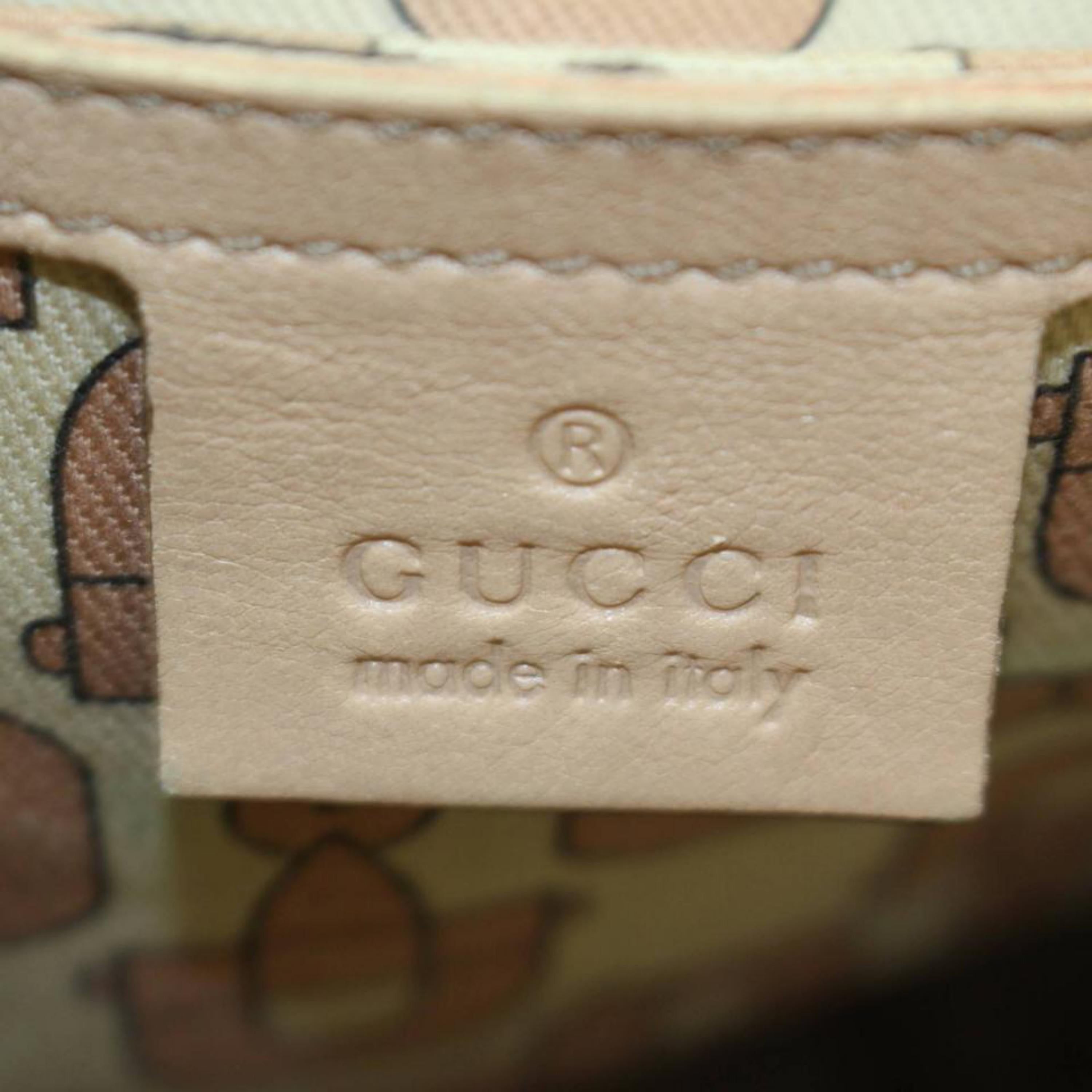 Gucci Boston Guccissima Small Joy 868422 Beige Leather Satchel For Sale 1