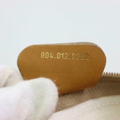 Gucci Boston Large Supreme Sherry Duffle 870309 White Coated Canvas Travel Bag