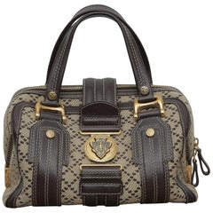 Gucci Boston Limitierte Auflage Braun Tweed Satchel 