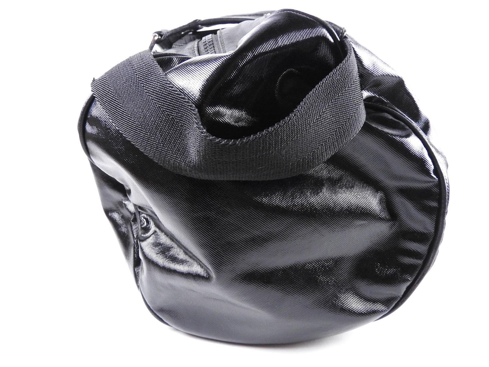 Gucci Boston Line Pvc Leather Black Tote In Good Condition For Sale In New York, NY