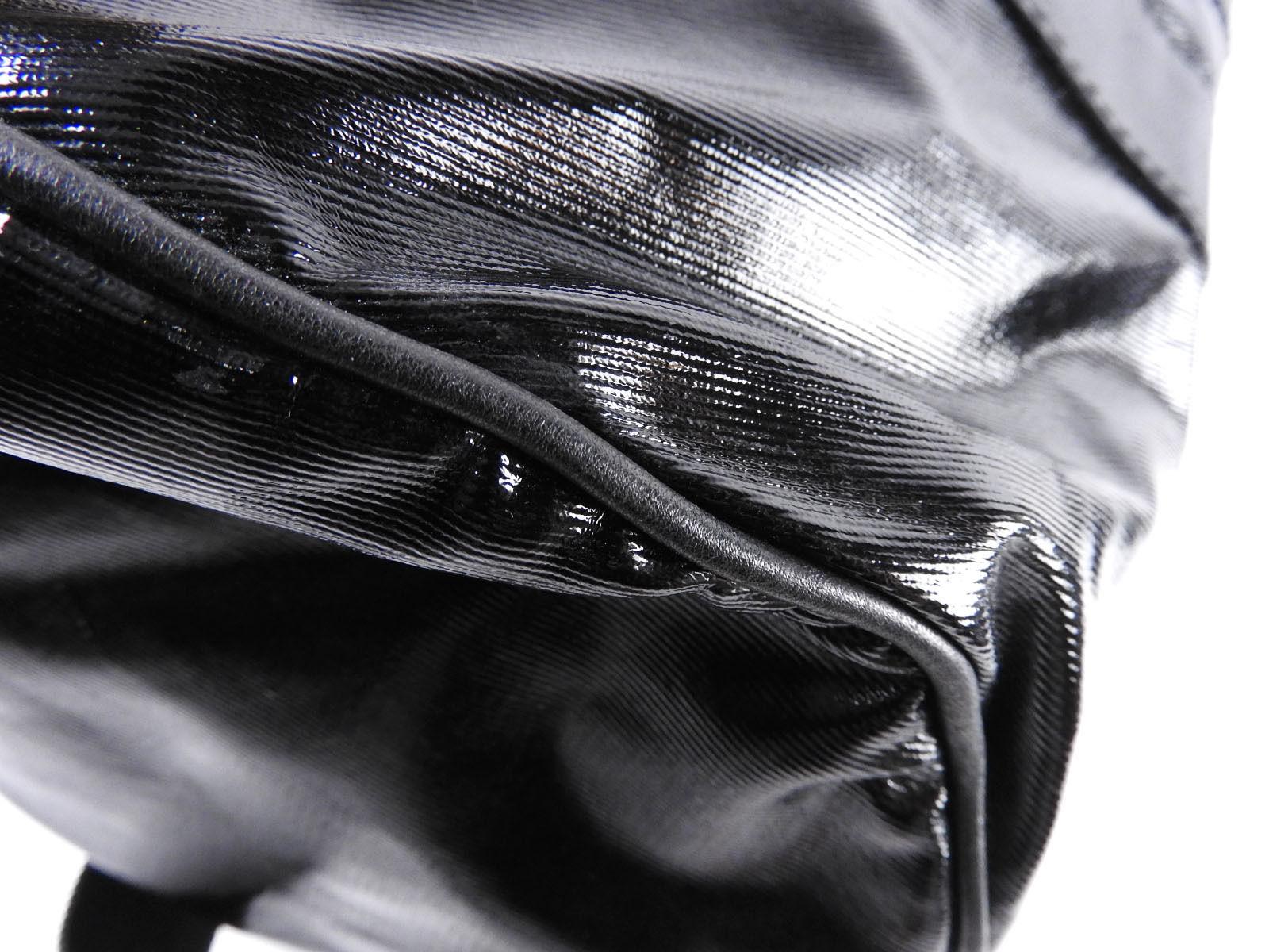 Men's Gucci Boston Line Pvc Leather Black Tote For Sale