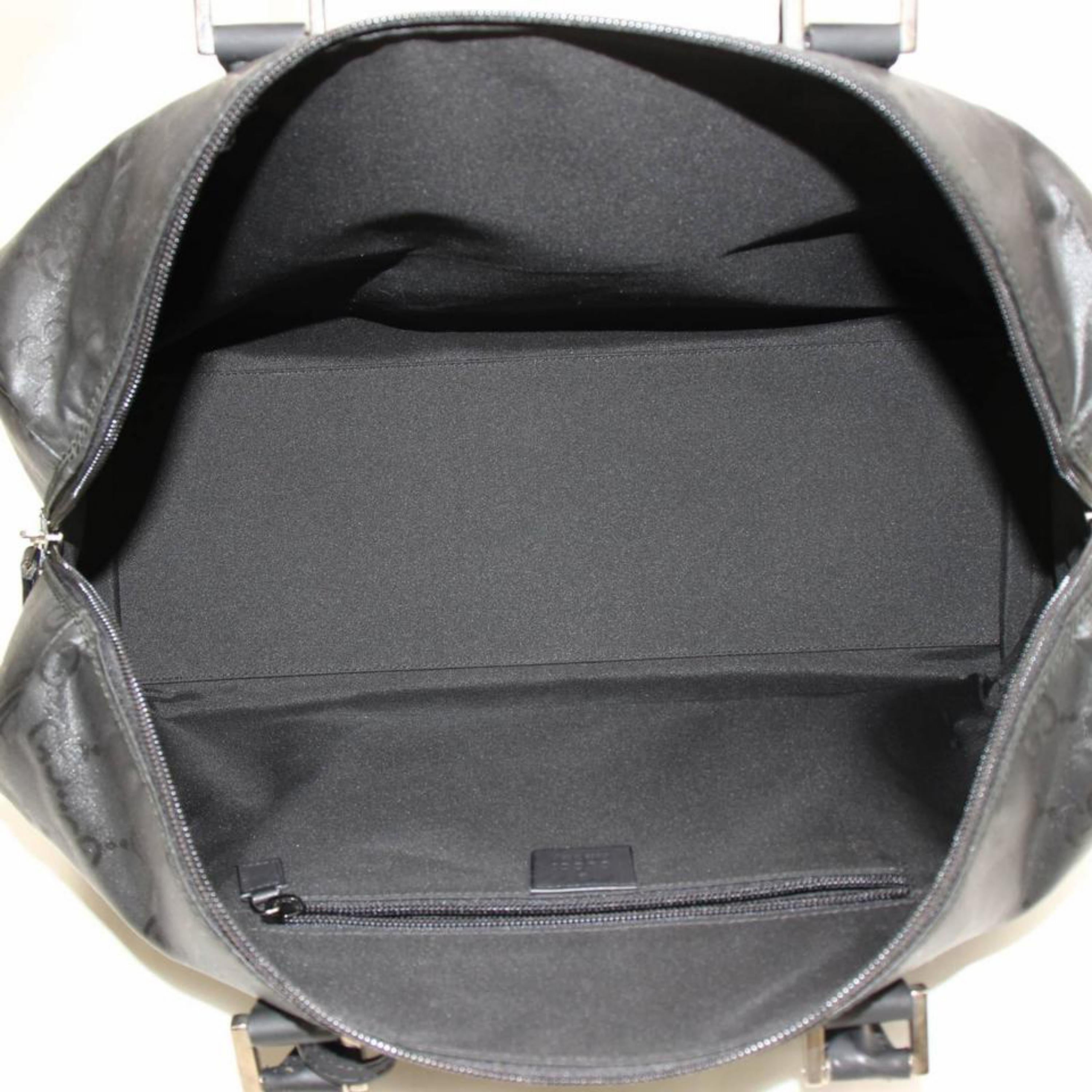 black nylon travel bag