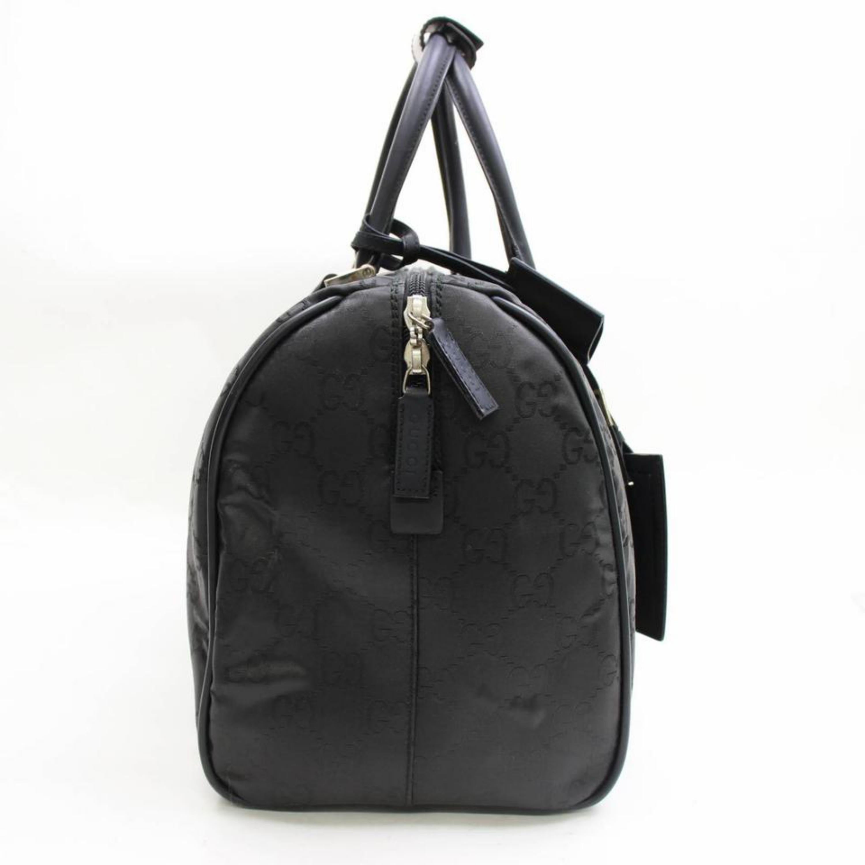Gucci Boston Monogam Duffle 867354 Black Nylon Weekend/Travel Bag 1
