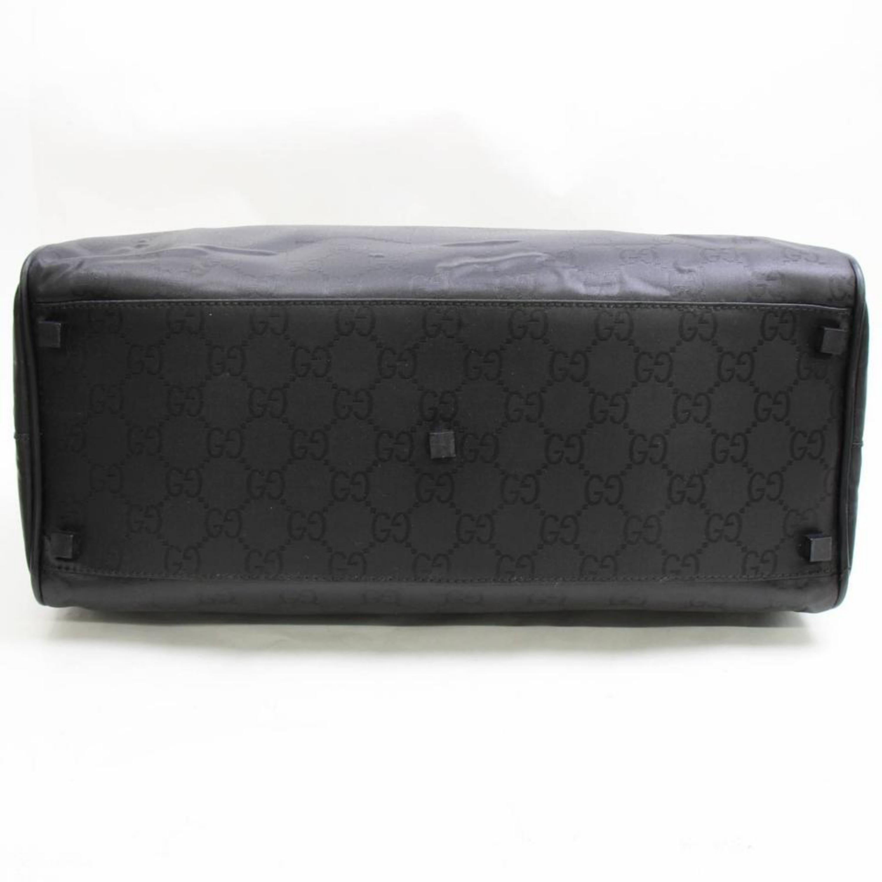 Gucci Boston Monogam Duffle 867354 Black Nylon Weekend/Travel Bag 2