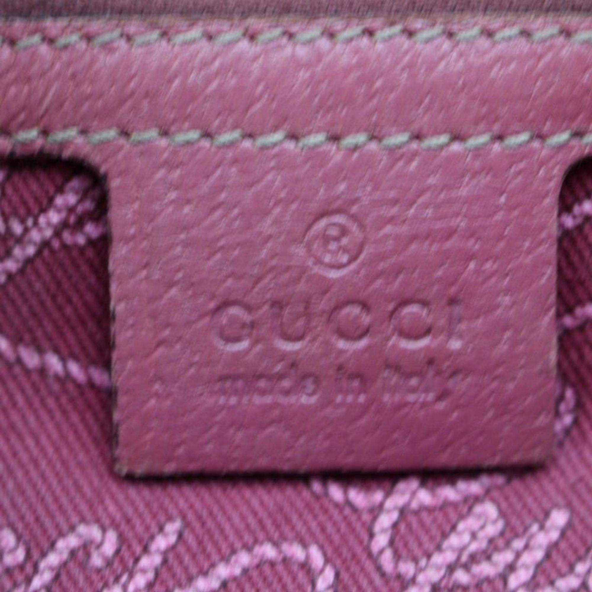 Gucci Boston Monogram Gg Charmy 868189 Pink Canvas Shoulder Bag For Sale 6
