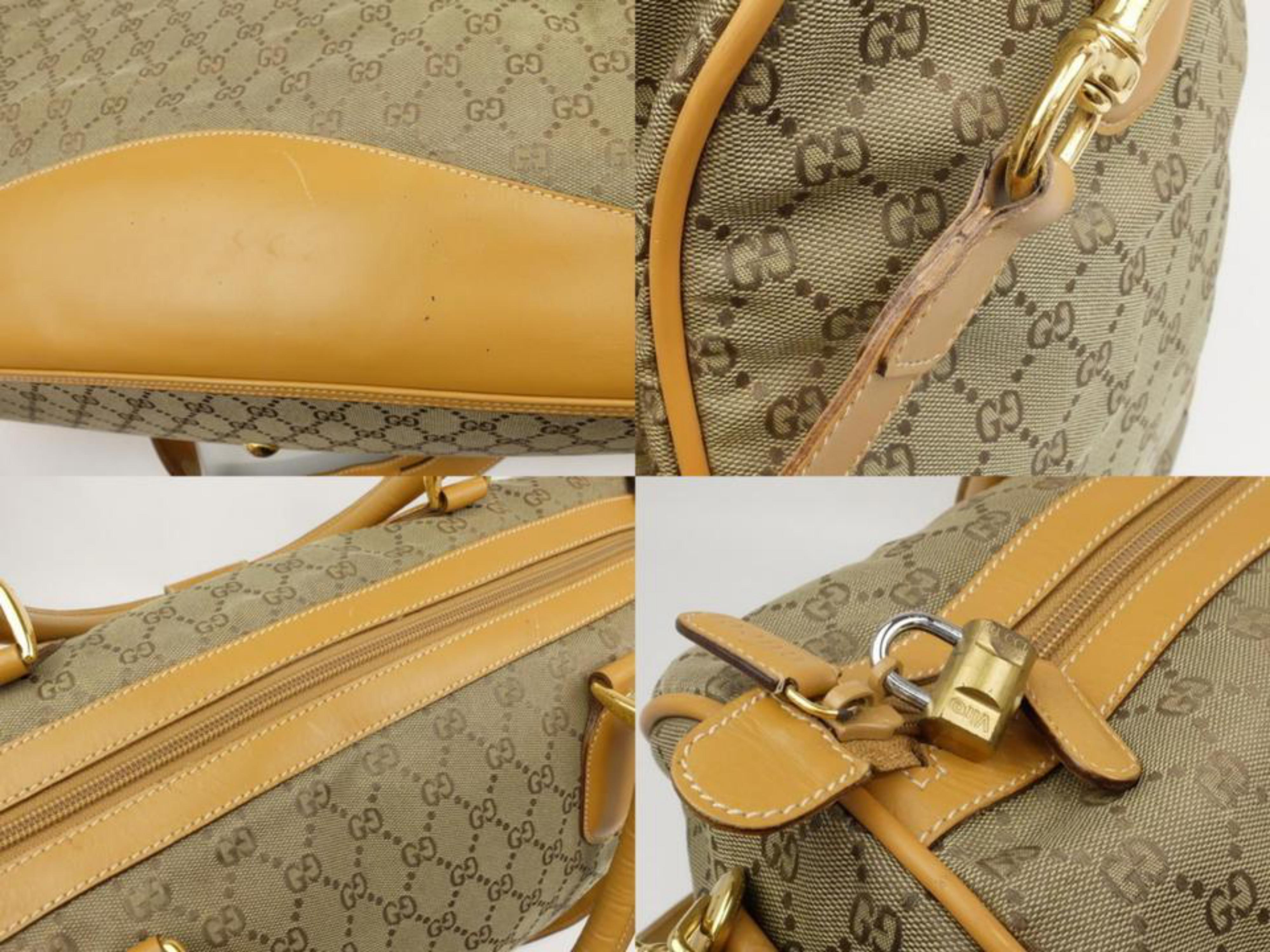 Gucci Boston Monogram Gg Duffle with Strap 230172 Canvas Weekend/Travel Bag 1