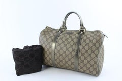 Gucci Boston Monogram Joy 02gz0727 Brown Supreme Canvas Satchel