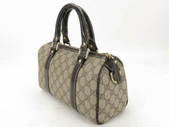 Gucci Boston Monogram Joy 870637 Brown Gg Supreme Canvas Satchel