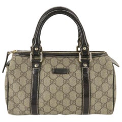 Gucci Boston Monogram Joy 870637 Brown Gg Supreme Canvas Satchel