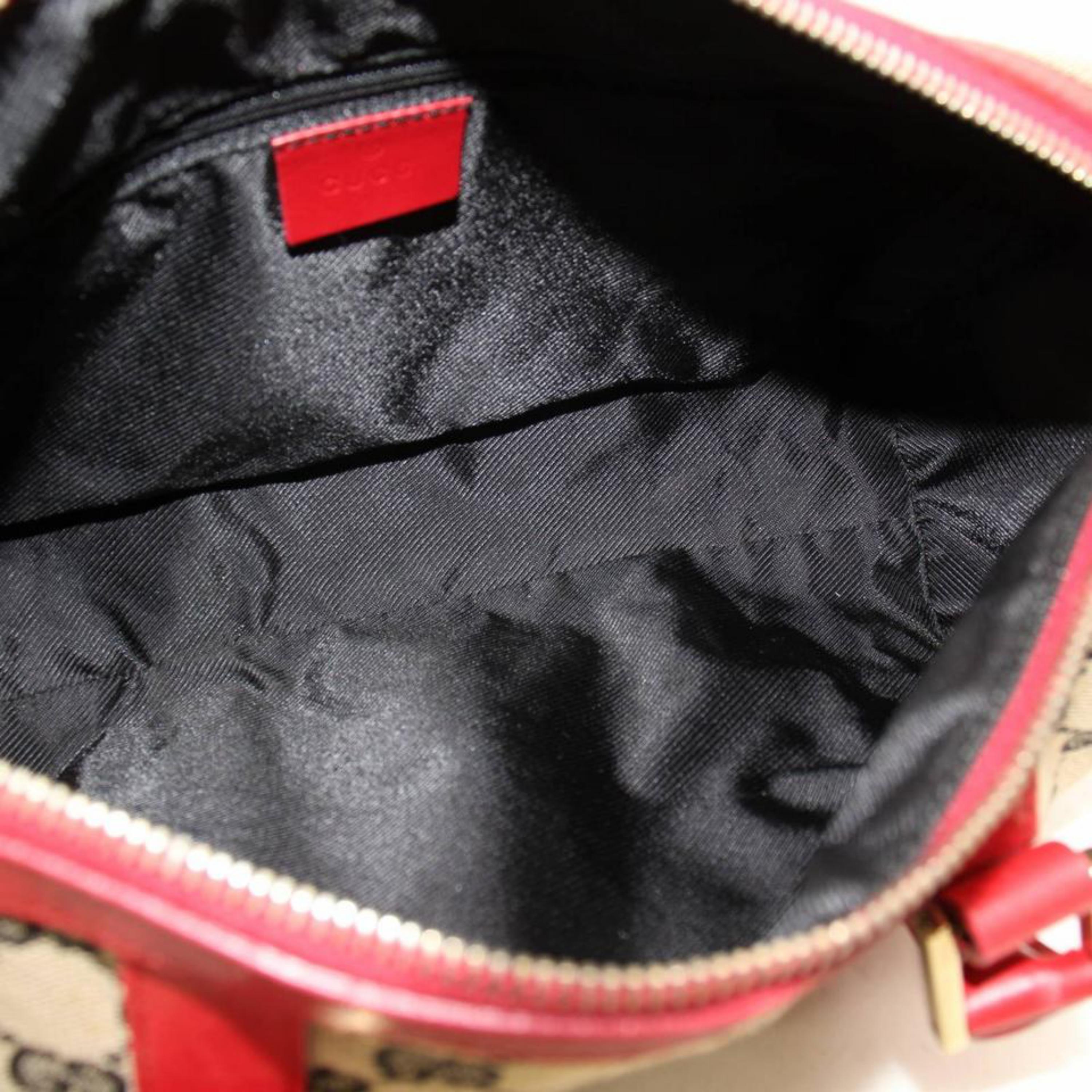 Gucci Boston Navy and Monogram Gg 868323 Red Canvas Satchel For Sale 5