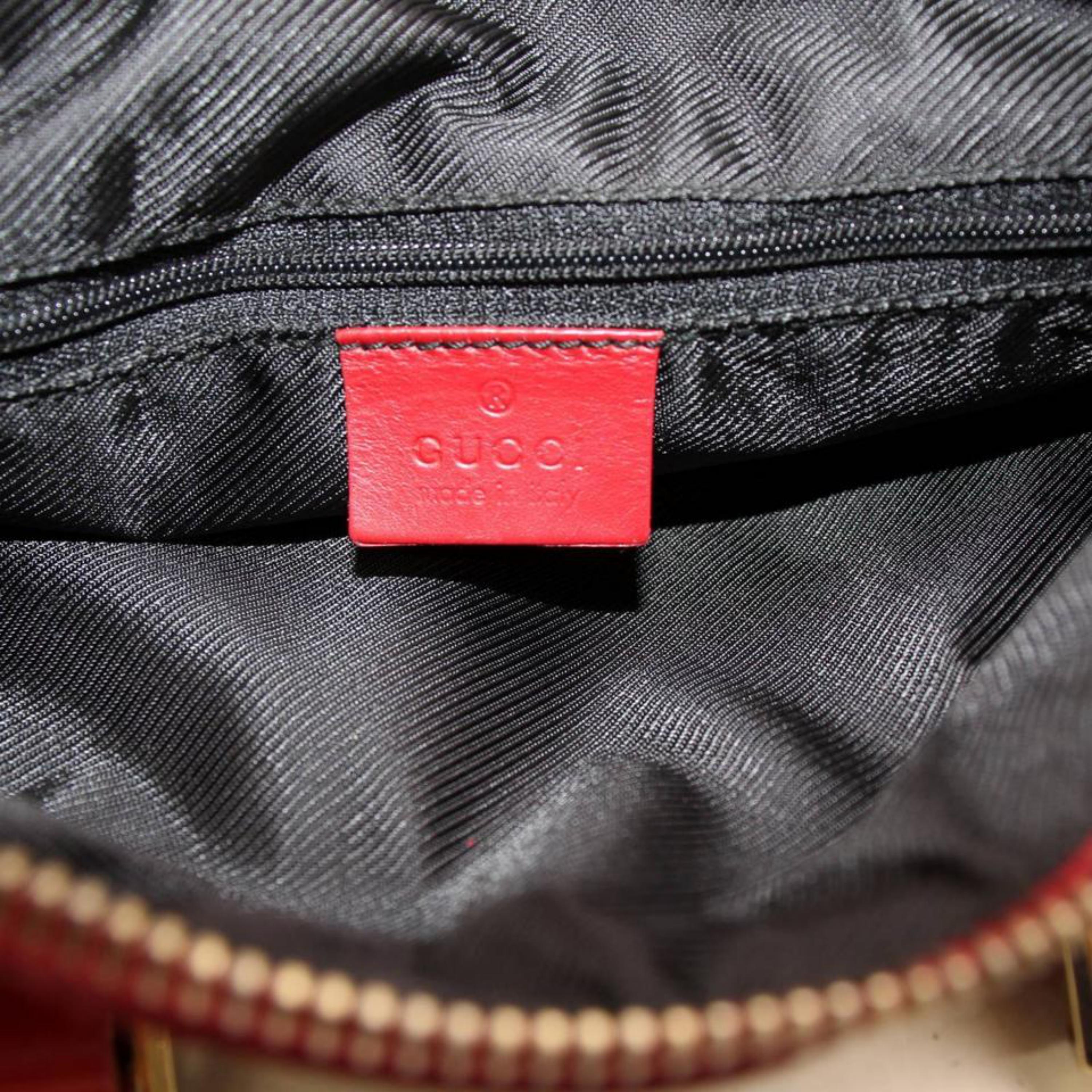 Gucci Boston Navy and Monogram Gg 868323 Red Canvas Satchel For Sale 6