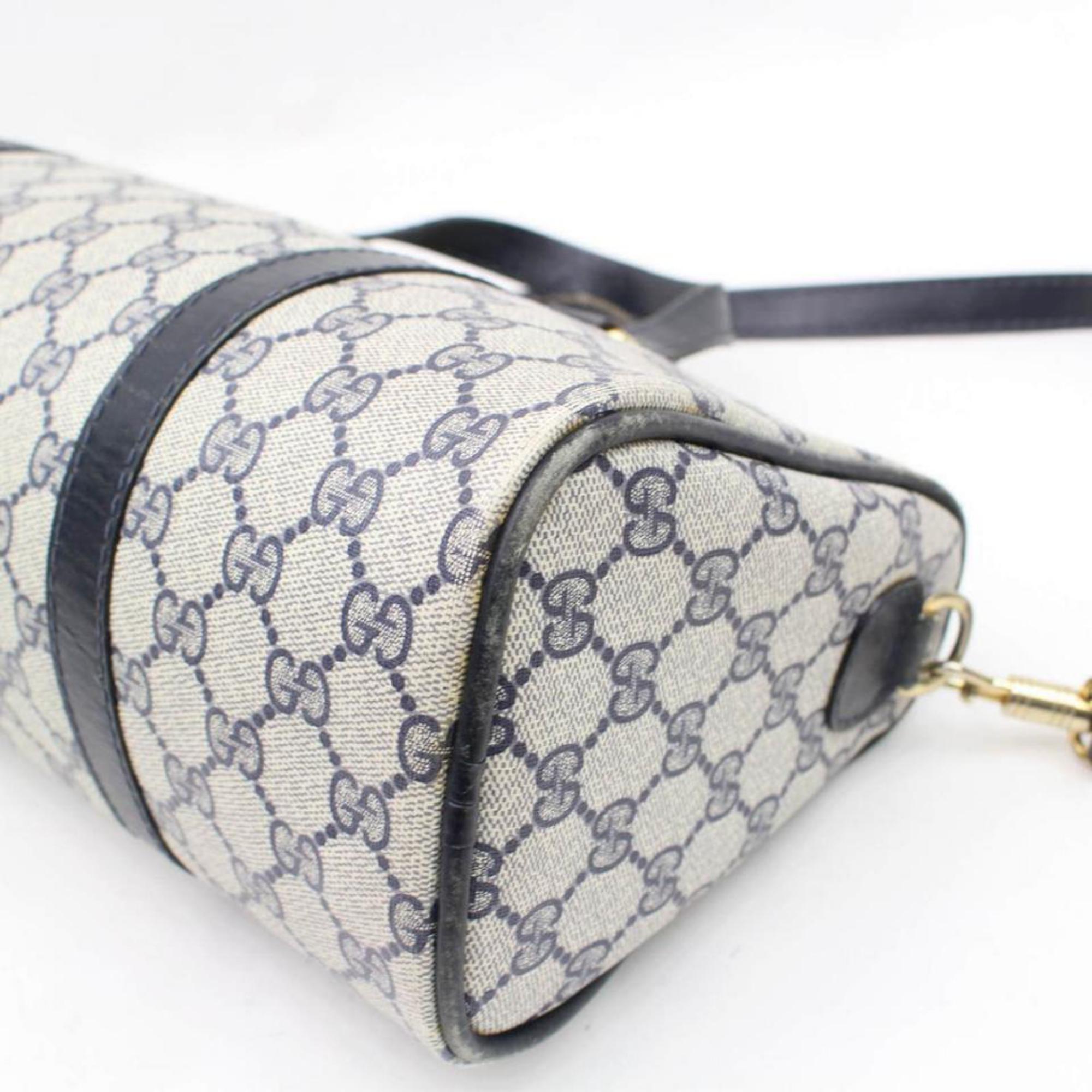Gucci Boston Supreme Gg Duffle with Strap 866627 Beige Canvas Shoulder Bag For Sale 1