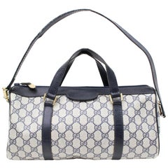 Gucci Boston Supreme Gg Duffle with Strap 866627 Beige Canvas Shoulder Bag