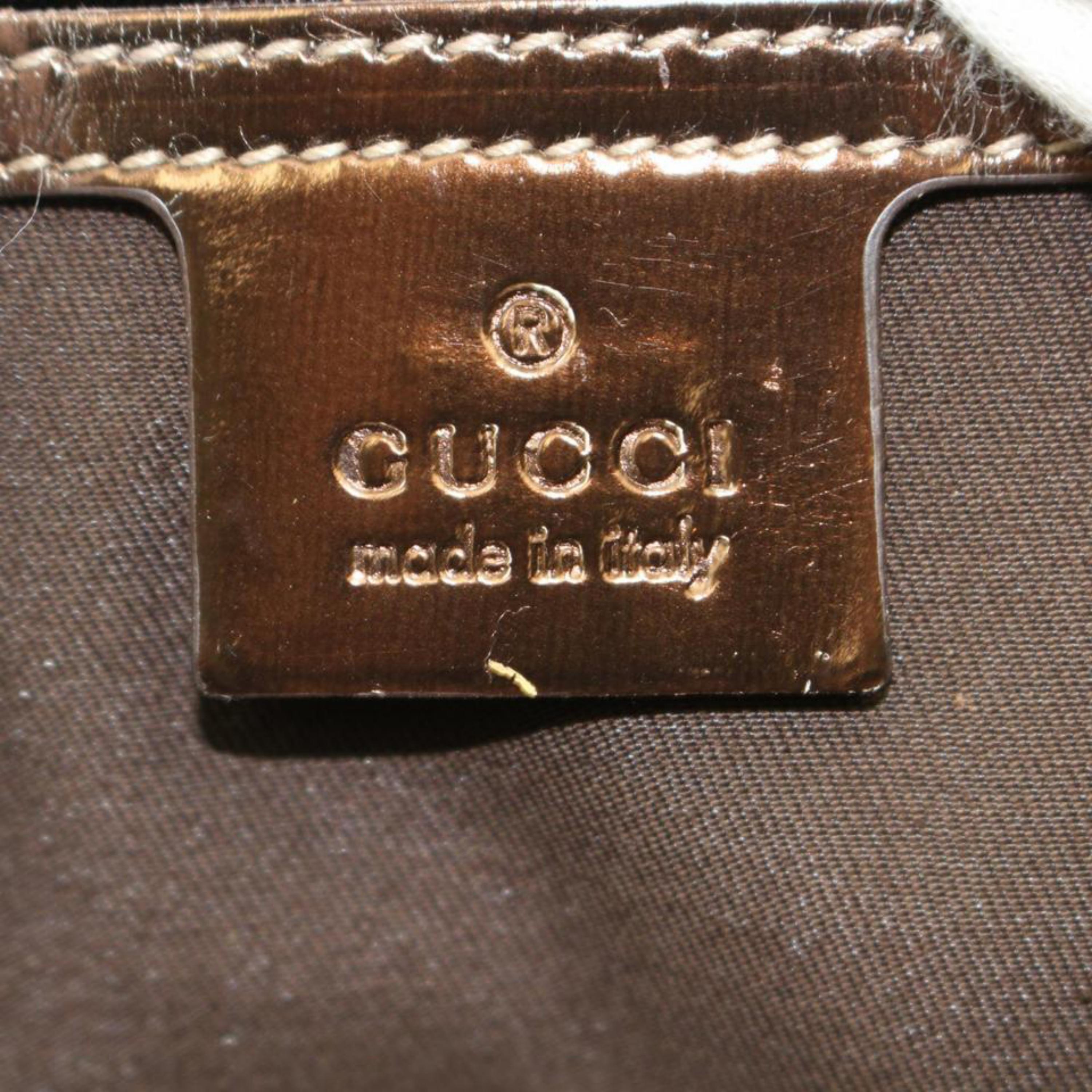 Women's Gucci Boston Supreme Gg Joy c867848 Brown Coated Satchel For Sale