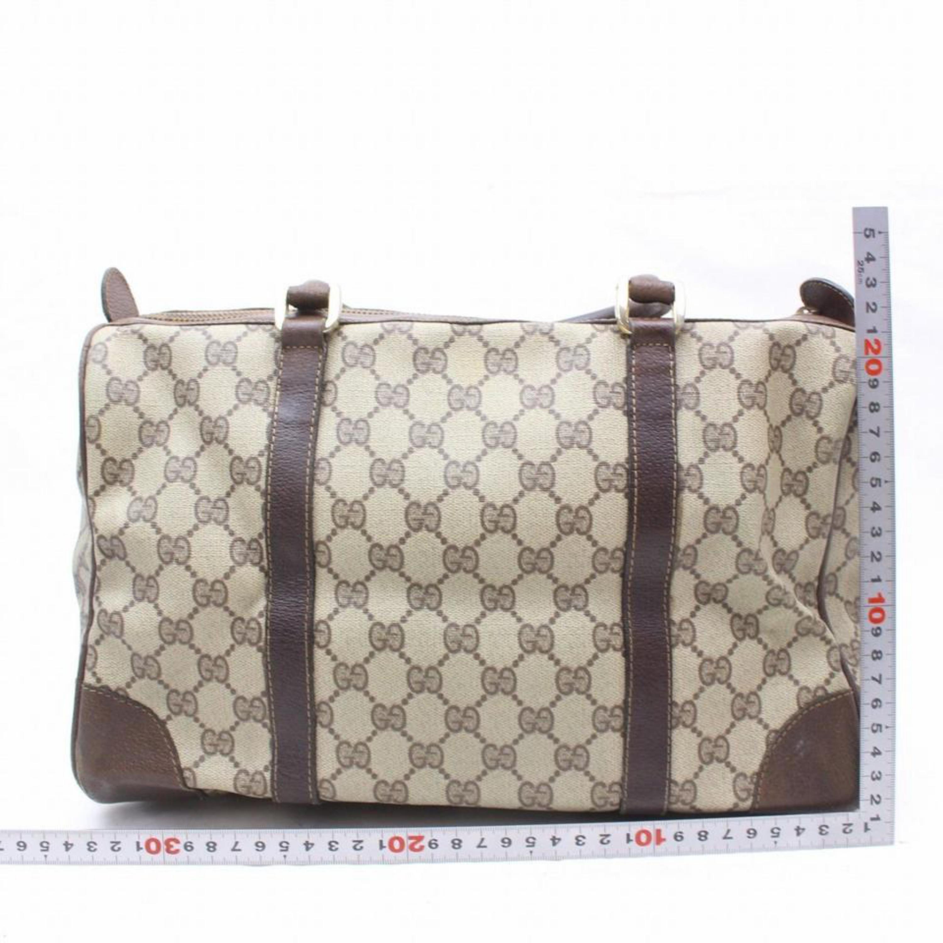 Gucci Boston Supreme Monogram 869237 Brown Coated Canvas Satchel For Sale 1