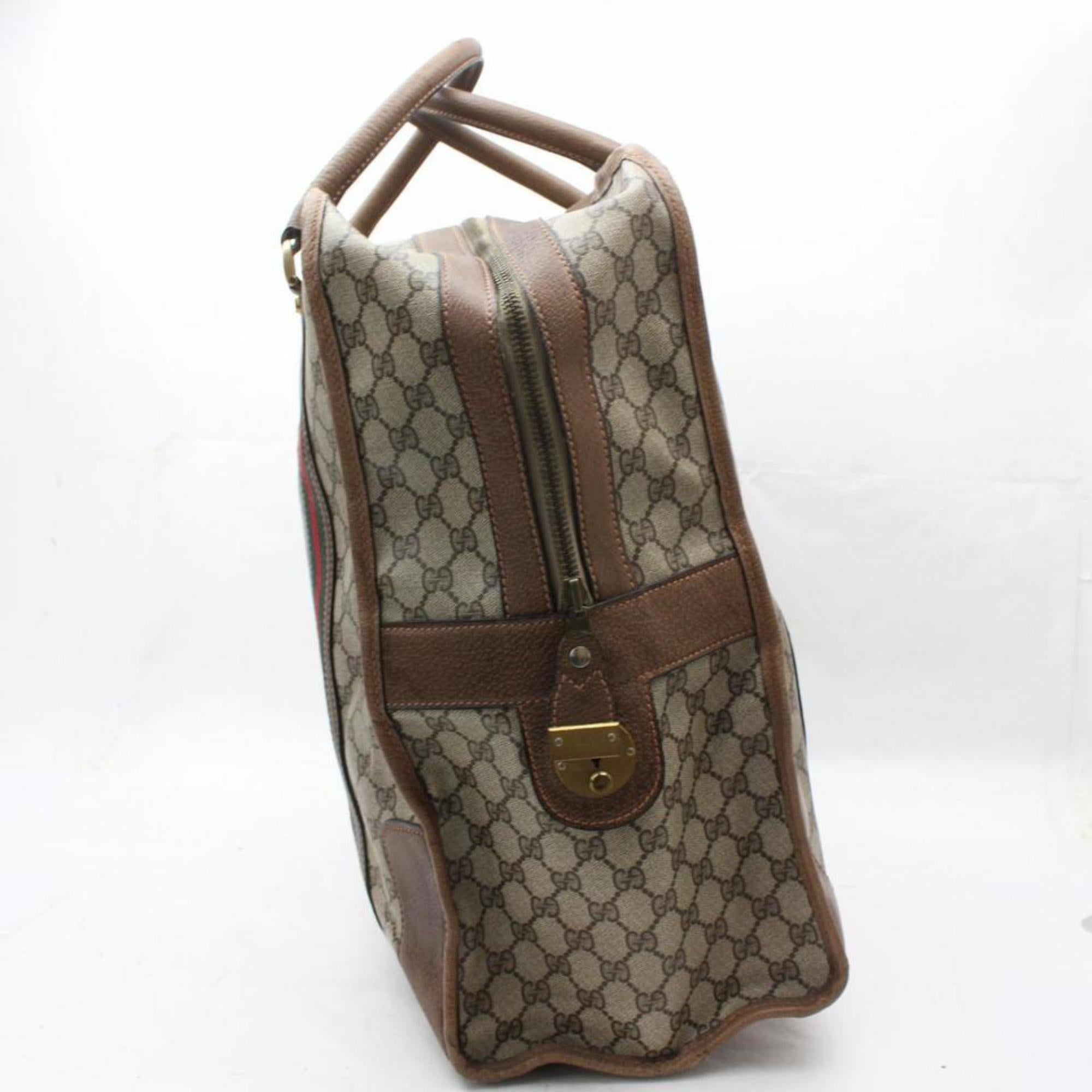 Gucci Boston Supreme Sherry Monogram Web Large Duffle 869636 Weekend/Travel Bag 3
