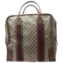 Vintage Gucci Boston Supreme Sherry Monogram Web Large Duffle 869636 Weekend/Travel Bag